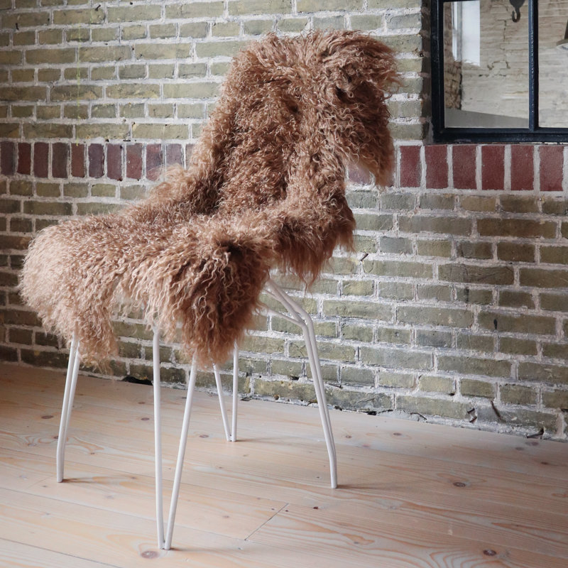 Midville Solid Colour Sheepskin 55cm X 95cm Area Rug