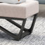 Aspect gaufré de style contemporain avec dessus moelleux et pieds géométriques avec siège à boutons moderne
