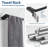 Matte Black Bathroom Hardware Set, 4-Piece Towel Bar, Toilet Paper Holder, Robe Hooks - Stainless Steel
