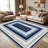 Retro Gradient Border Blue carpet-easy to clean, machine-washable, soft and comfortable; suitable for door mats, kitchens, living rooms, bedrooms, corridors, and laundry areas. Easy to clean, durable carpet for home decoration.-129204382