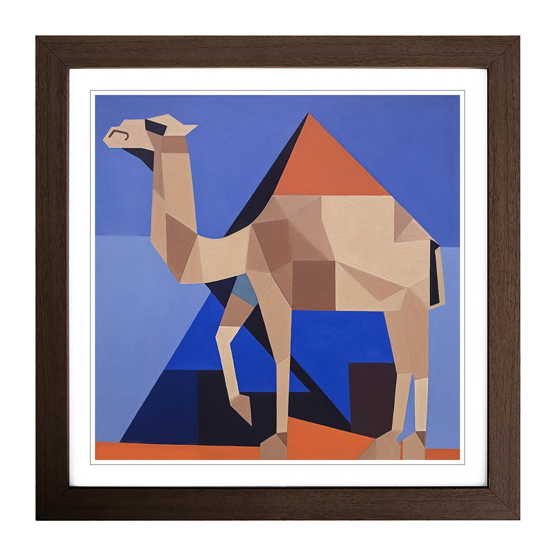 Single Picture Frame Print on Wood, Walnut