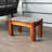 Dock 2-Piece Wooden Rest Stool With Wicker Seat