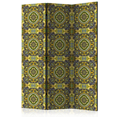 Hainer 135cm W x 172cm H 3 - Panel Solid Wood Folding Room Divider