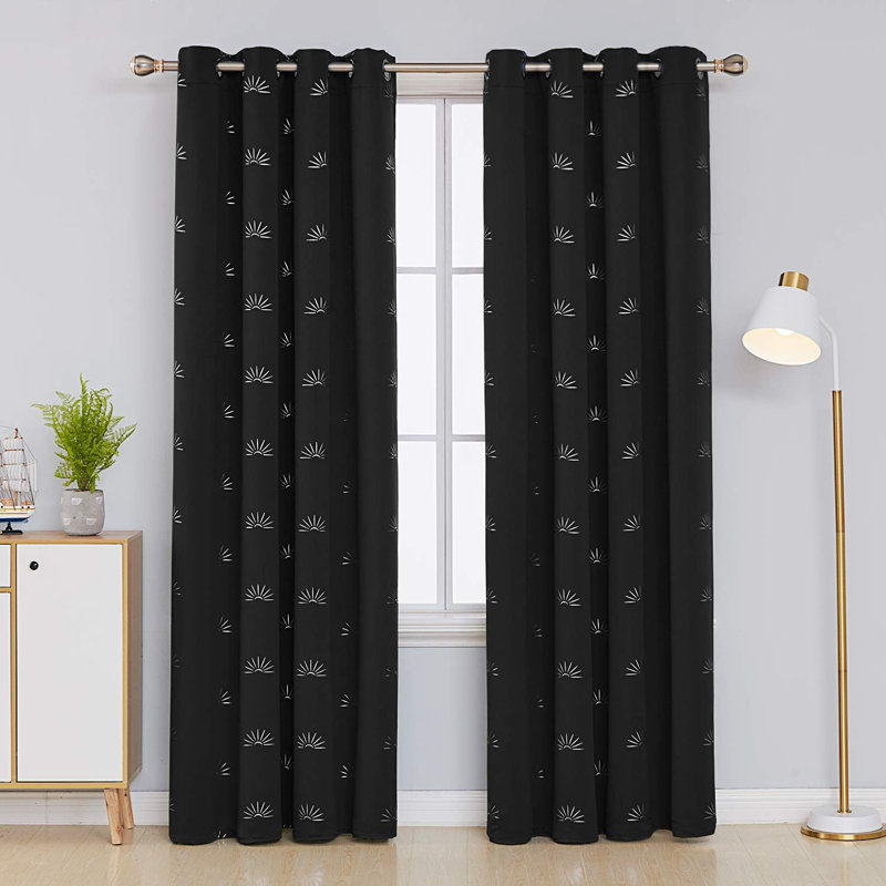 Blackout Curtain Pair, Dark blue, 140cm wide x 240cm high