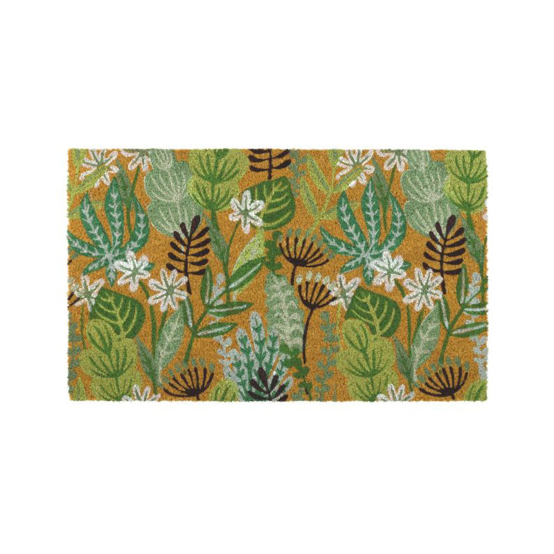 Paillasson extérieur 30 po x 18 po en fibre de coco naturelle et en PVC avec surface texturée résistante aux intempéries et envers robuste