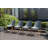 Anautica 9pc FSC Wood and Resin Outdoor Patio Dining Set