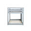Lit mezzanine simple en bois de caoutchouc gris avec design contemporain pour tous les intérieurs, gris, fabriqué à partir de matériaux pour une chambre à coucher de longue durée