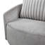 Fauteuil pivotant de 3 po de largeur en tissu chenille gris pour une assise confortable d'une hauteur de 24 po avec coussins de dossier