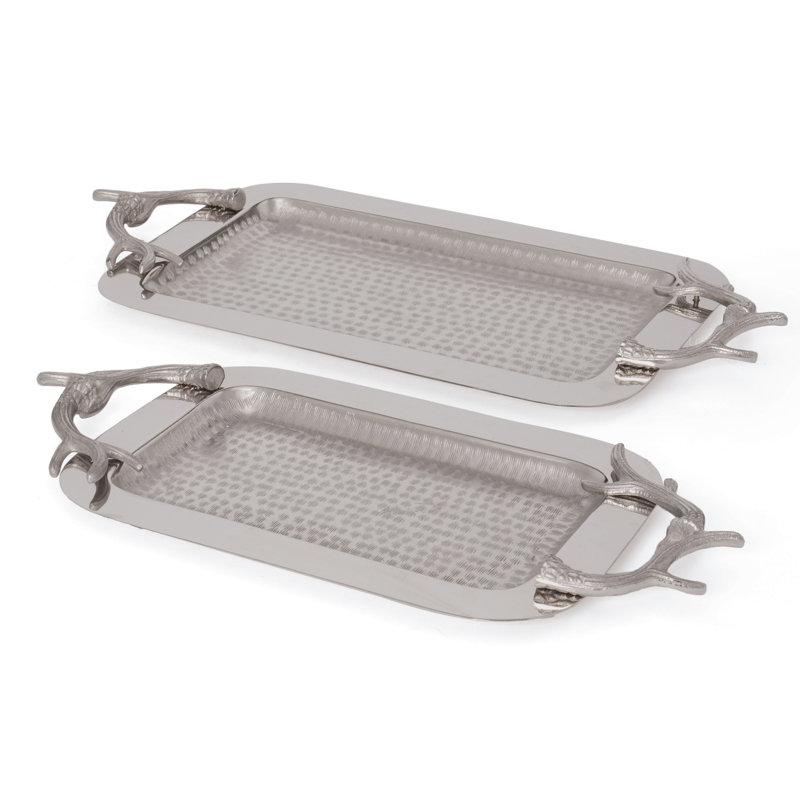 Antlers Metal Tray - Set of 2