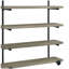 Support mural quatre couches noir et gris