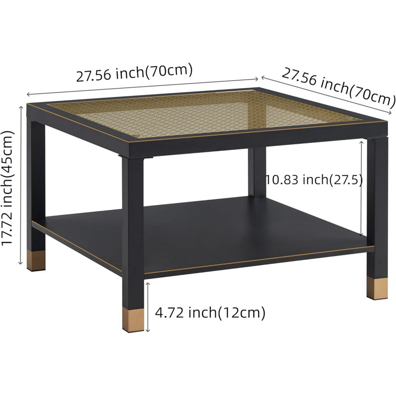 Table basse carrée industrielle