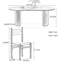 Ensemble de table de salle à manger simple et moderne avec dalle ovale.-106780978