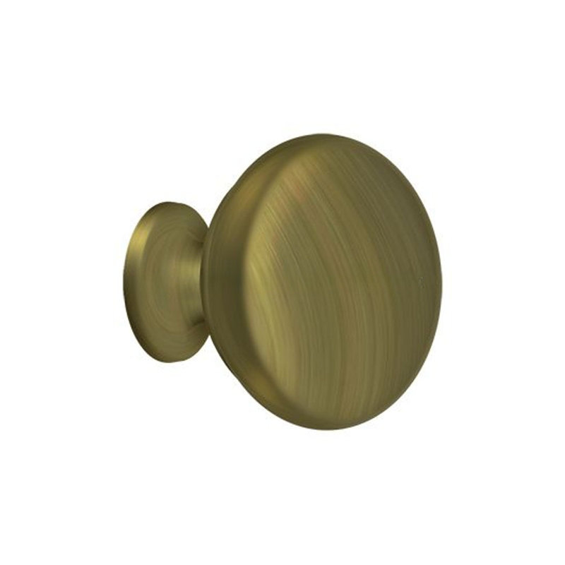 Mushroom Knob, Antique Brass