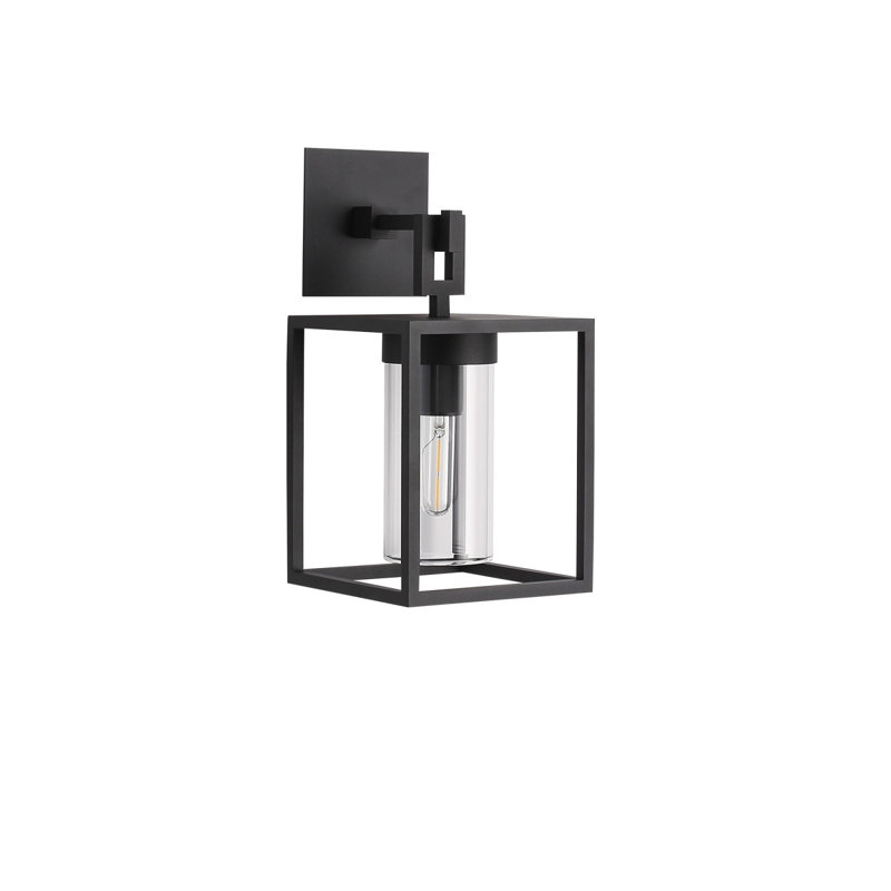 Applique murale 20 "Avenue en verre noir / transparent Avenue, H 20 po x l 12 po x P 10 po