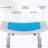 6-Level Adjustable Curved Bath Stool Spa Shower Chair Non-Slip Design For The Elderly