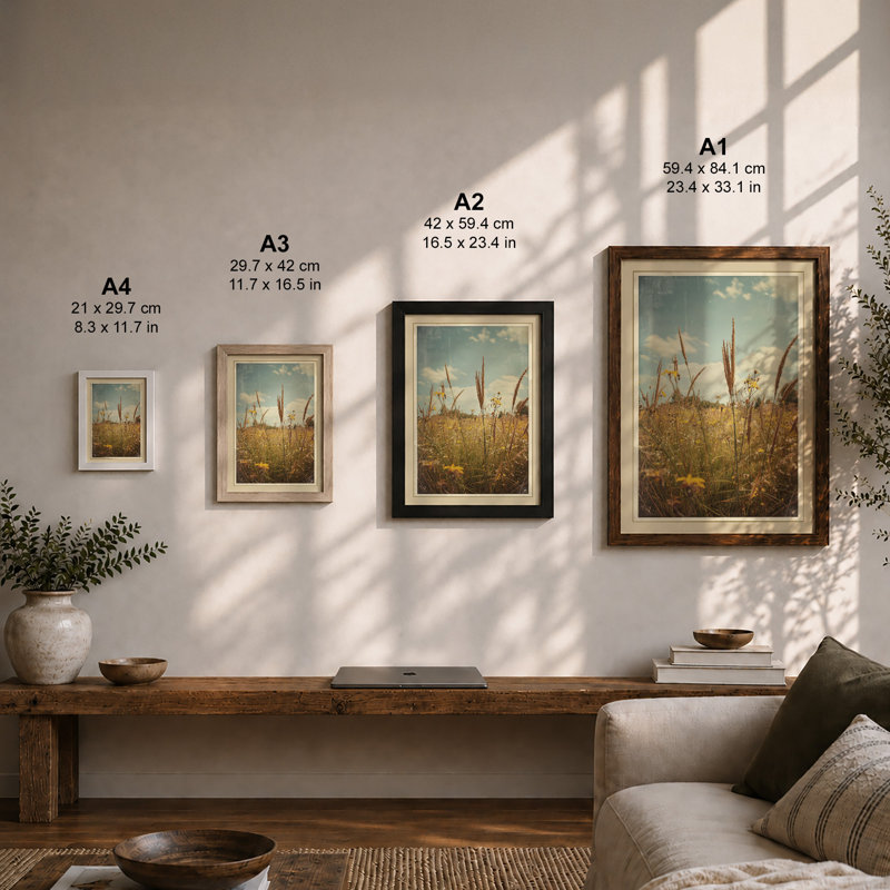 Desert Sentinels Rustic - Print, A1 - 84.1 x 59.4 cm, Black