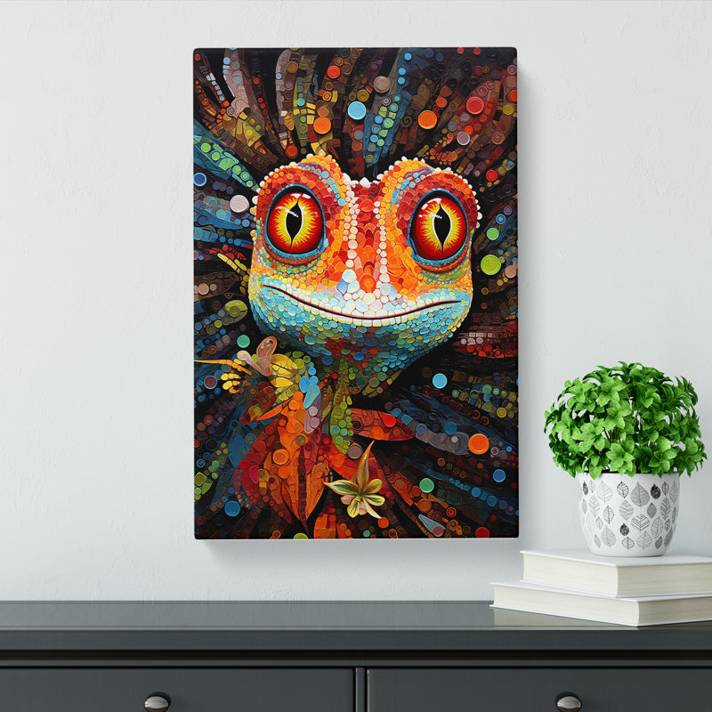 Gecko Orphism - Wrapped Canvas, 60cm H x 40cm W x 3cm D