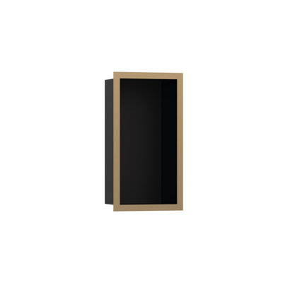 Niche murale individuelle XtraStoris noir mat avec cadre 15,38 po x 9,5 po x 4 po