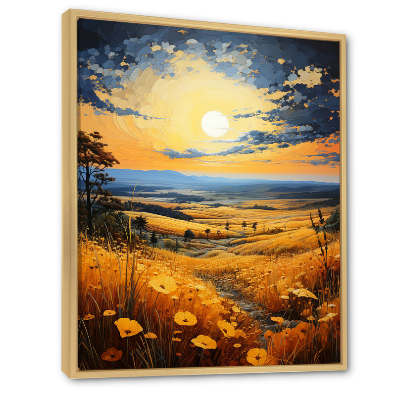 Koju " Sky Of Tranquility I ", 32" H x 24" W x 1" D, Natural Floater Framed