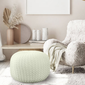 Nunnally 18" Wide Round Pouf Ottoman