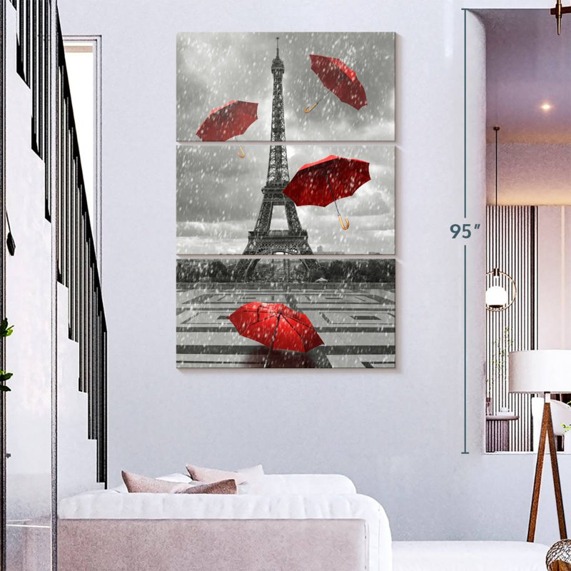 Parasols Masam Pop Red Paris, H 74 po x l 48 po
