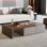 Simple rectangular retractable coffee table