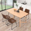 Chaise d'appoint rembourrée en similicuir-1862001544
