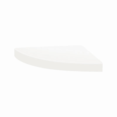 Siège de douche d'angle incurvé en surface solide, blanc, 15 po x 15 po x 3 po, 6A3176ED84034D788516FC5B665725EC