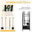 2 supports à bois de chauffage avec outils d'assemblage indolores - noir, support intérieur / extérieur noir 2 couches