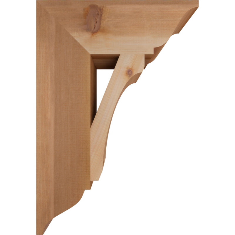 Support en bois rustique traditionnel BKTLEC01, Cèdre rouge de l'Ouest (lisse), H 26 po x l 5,5 po x P 18 po
