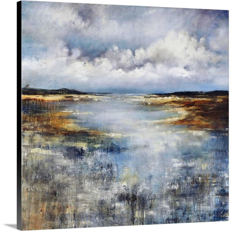 « calme stillation », peinture sur toile, Toile tendue, H 24 po x l 24 po x p 1,25 po
