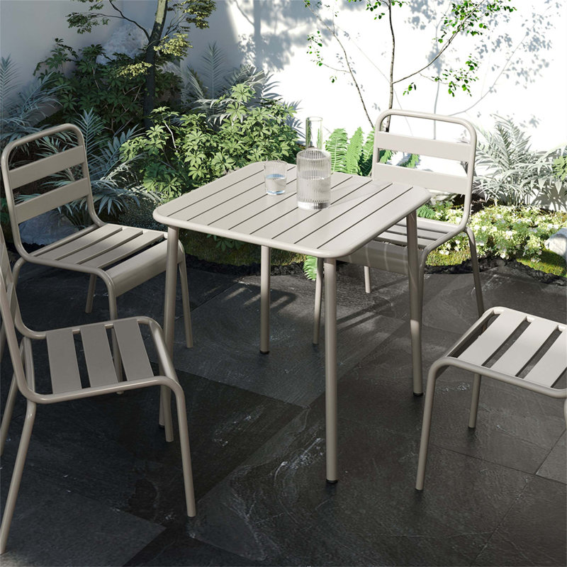 Table d'extérieur carrée Sera pour cour et balcon, imperméable et polyvalente pour la vie moderne
