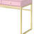Pink & Gold Vanity Desk With Rectangular Structure, Crystal Handle, Metal Frame, Mirror, Jewelry Tray, 2 Storage Drawers, 2/3 Drawer Extension Finish, Removable Extension, Center Glide, Kd Design,