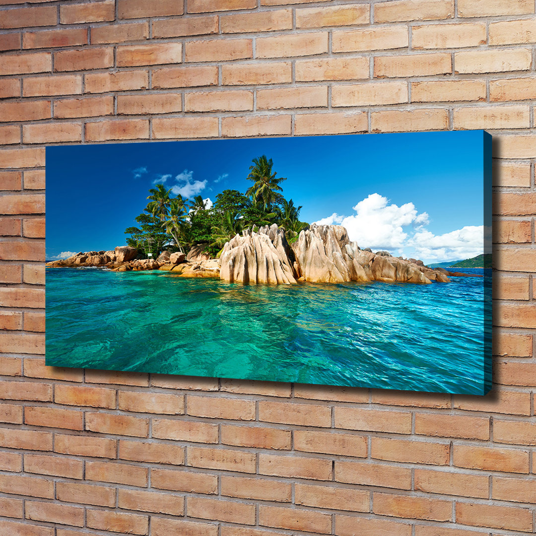 Leinwanddruck - Wandkunst - Drucke auf Leinwand - 120X60 Bild Bildthema: Tropische Insel