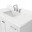 Cambridge X P 22 po P 36 po Coiffeuse en H avec comptoir en quartz blanc avec lavabo-970286456-1037056056