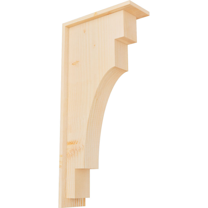 Corbeau méditerranéen avec contre-plaque, H 30 po x l 5,5 po x P 14 po, Sapin de Douglas, Lisse