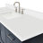 Moille 61" Single Bathroom Vanity in Midnight Blue, with 1.5 Pure White Quartz Top, Rectangle Sink-1390724011-1375452005