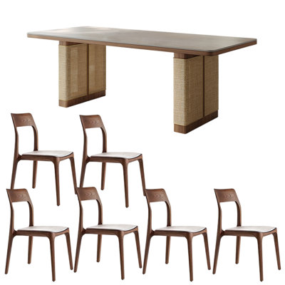 Simple retro style rectangular dining table sets