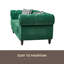 Canapé 67 po en tissu d'ameublement en velours Chesterfield 67 po avec accoudoirs roulés et têtes de clou, canapé rembourré de style Mid-Century, canapé 2 places pour salon, bureau, appartement-1439947046-1439947047