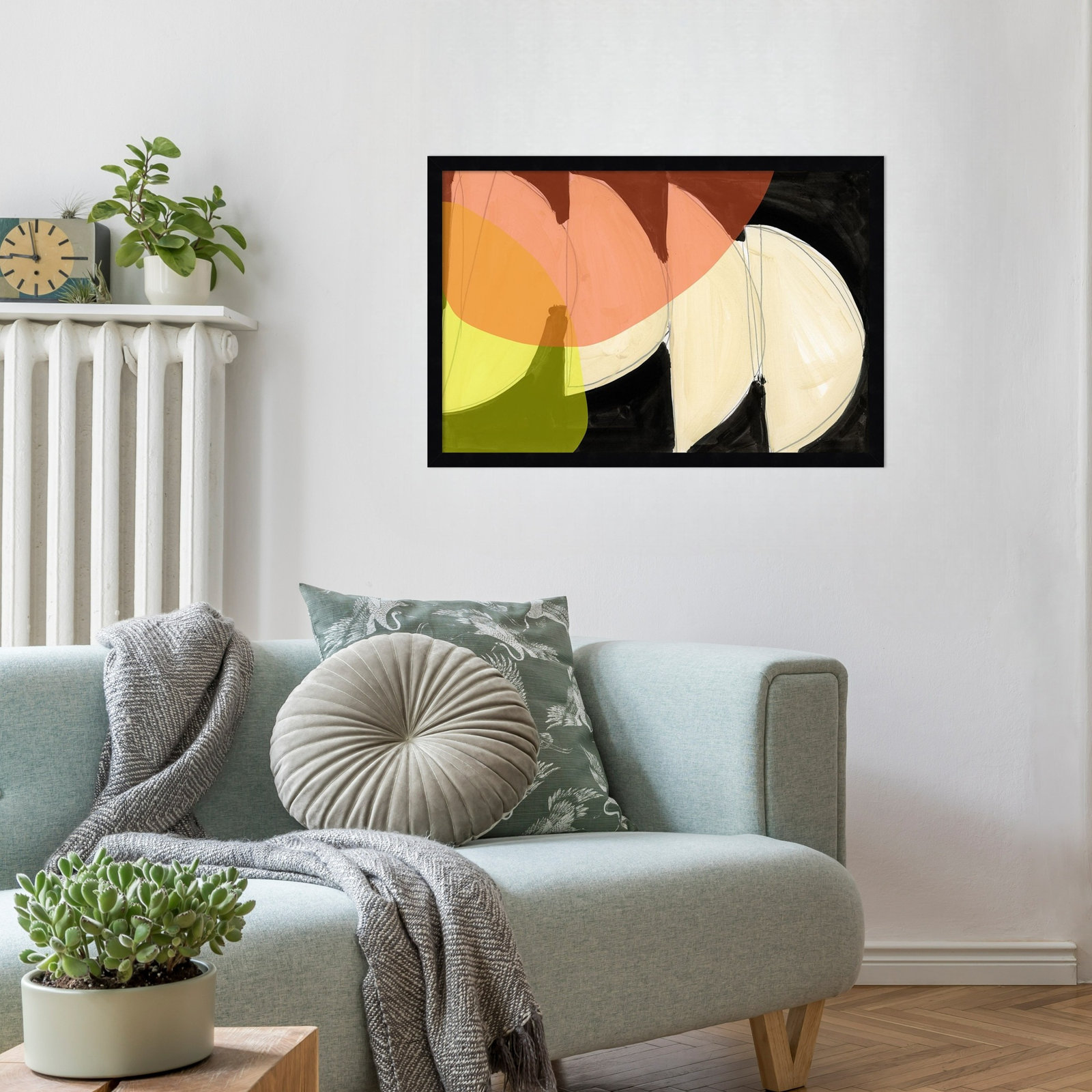 Gilpin "Four Semi Moons I" Print, Black, 17" H x 25" W