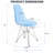 Northfleet Acrylic Dining Chair – Modern Eiffel Base Ghost Chair Accent Seating in Single, Set of 2, or Set of 4 – Gold or Chrome Legs for Banquet, Wedding, Office & Living Room Use-1860914923-1860914927-1819211791