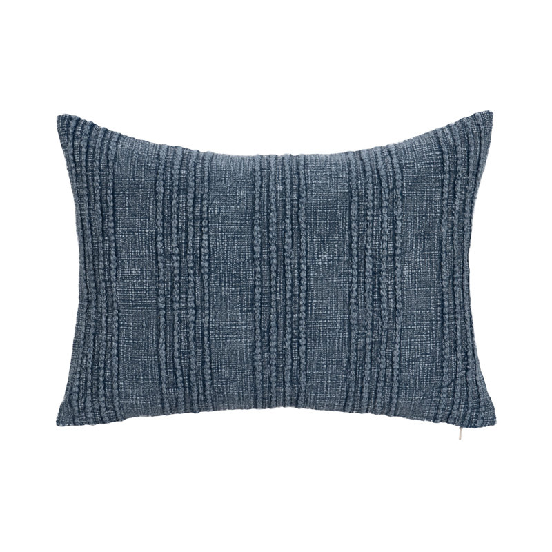 Gratitude Indoor/Outdoor Pillow Cover & Insert, Navy Blue, Rectangle 14"H x 20"W