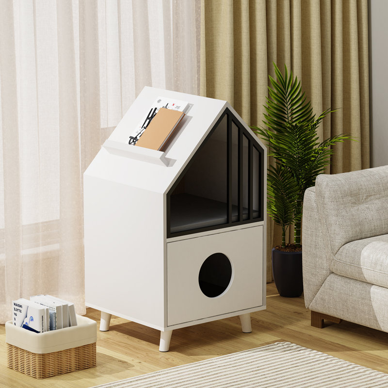 36.7'' H x 19.8'' W Cat Condo, White