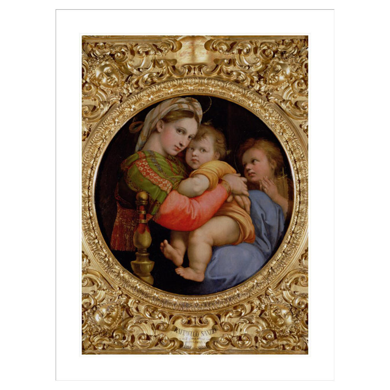 «The Madonna of the Chair» par Raphael, impression giclée sur cadre, H 41,5 po x l 31,61 po
