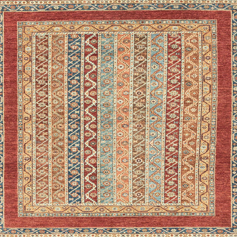 Abstract Indoor Rug, Square 6'