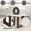 Table de bout Edwyn, plateau en marbre naturel blanc et finition brune