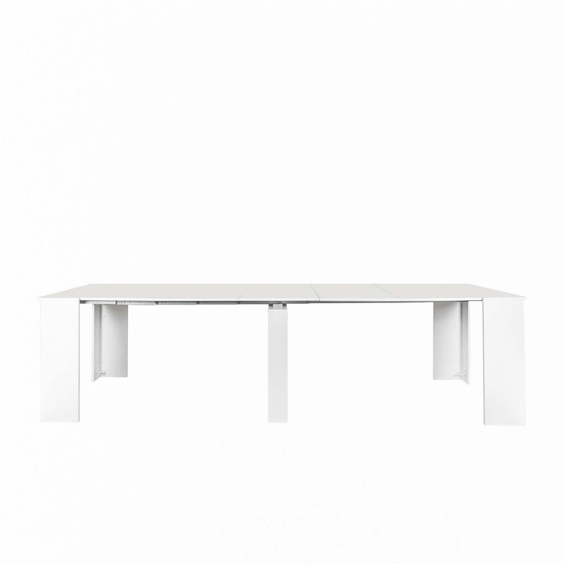 Multifunctional extendable console table, White