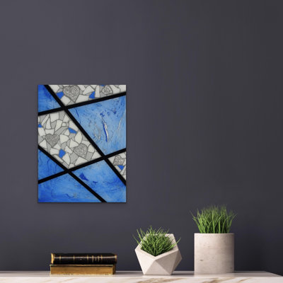One-of-a-Kind Original Anginette 'Windows to Your Heart #1' Painting on Glass