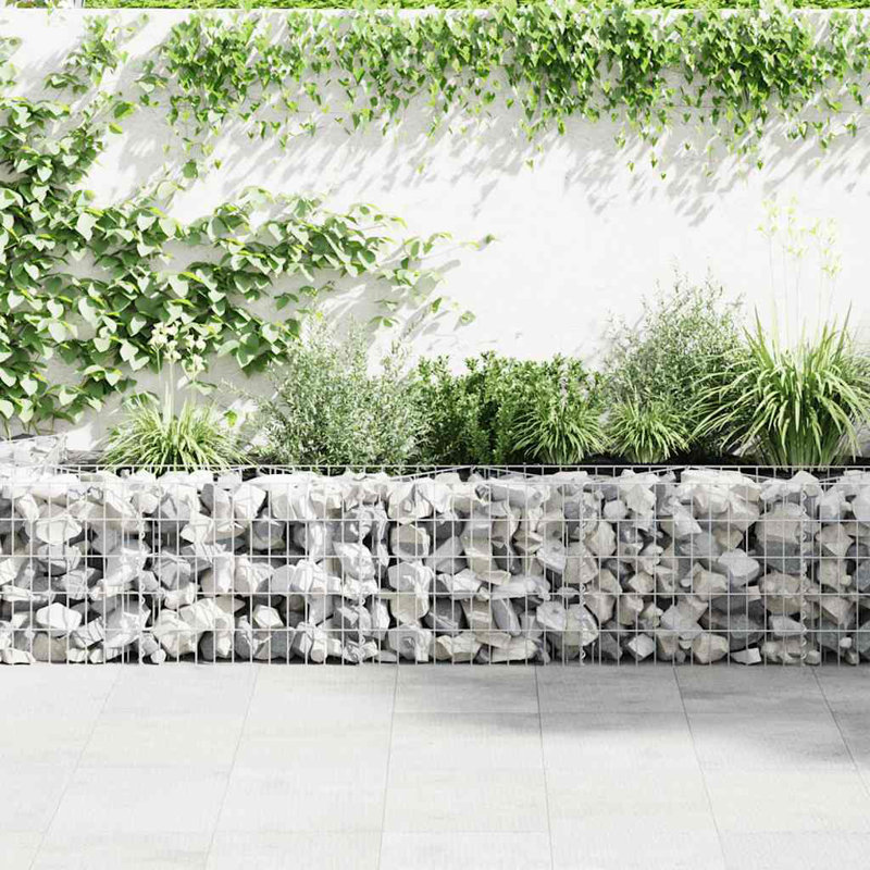 Mur de soutènement en acier galvanisé 236 x 19,7 x 19,7 po Gabion, H 19,7 po x l 236,2 po