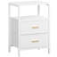 Bedside Table, Side End Table with 2 Fabric Storage Drawers, Bedside Cabinet with Open Storage Shelf, Nightstand for Bedroom, Livingroom, Office -211639469